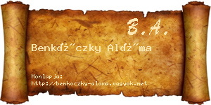 Benkóczky Alóma névjegykártya